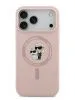 Lagerfeld для iPhone 17 Pro Max чехол Liquid Silicone NFT Karl & Choupette Hard Pink (MagSafe)