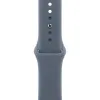 Apple Watch Series 11 46mm Aluminum Jet Black Case Anchor Blue Sport Band M/L