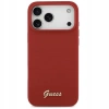 Guess для iPhone 17 Pro чехол Liquid silicone Gold metal logo & Camera Hard Magenta (MagSafe)